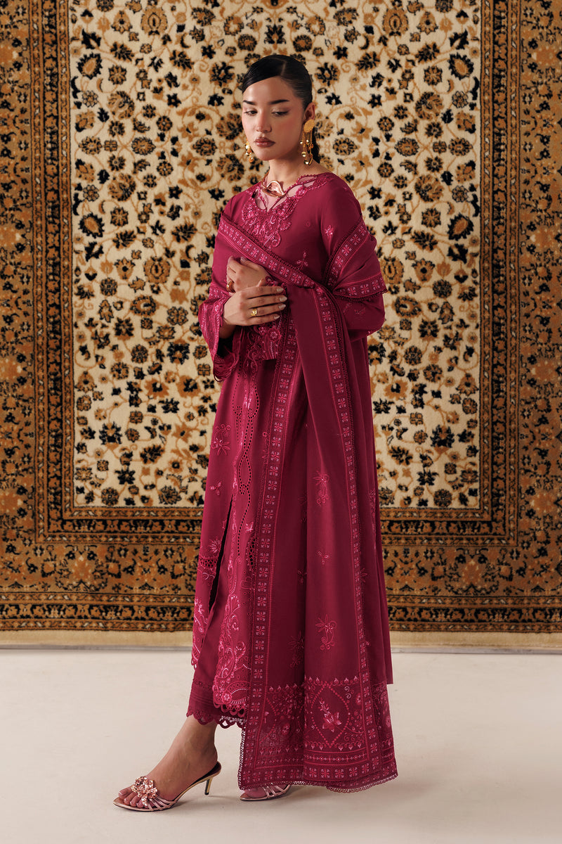 Qalamkar | Q Line Linen 26 | QLW-02 ALEENA - Luxury Dress - available at Maria Faisal in UK and USA.