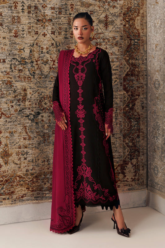 Qalamkar | Q Line Linen 26 | QLW-12 Yani - Luxury Dress - available at Maria Faisal in UK and USA.