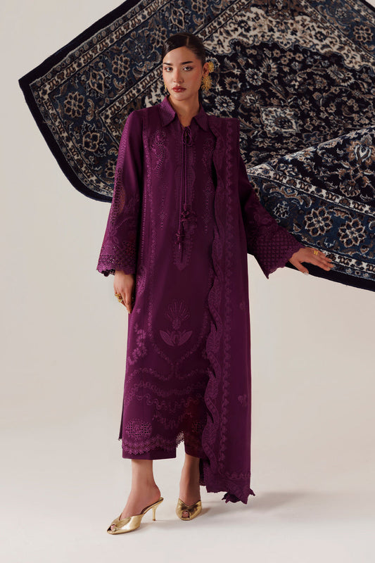 Qalamkar | Q Line Linen 26 | QLW-07 MAHEEN - Luxury Dress - available at Maria Faisal in UK and USA.