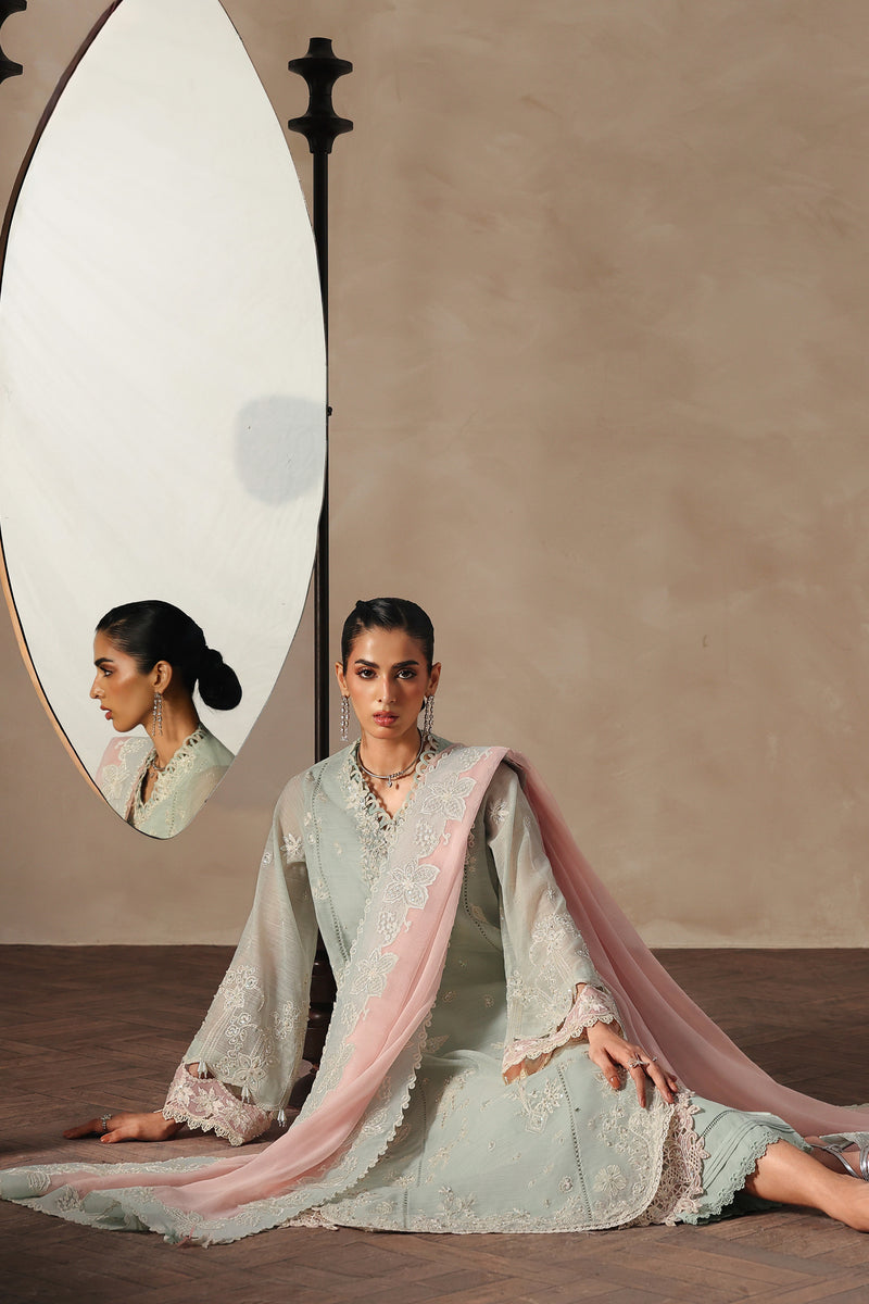 Qalamkar | Luxury Pret 26 | QLP-02 - Nazia - Luxury Dress - available at Maria Faisal in UK and USA.