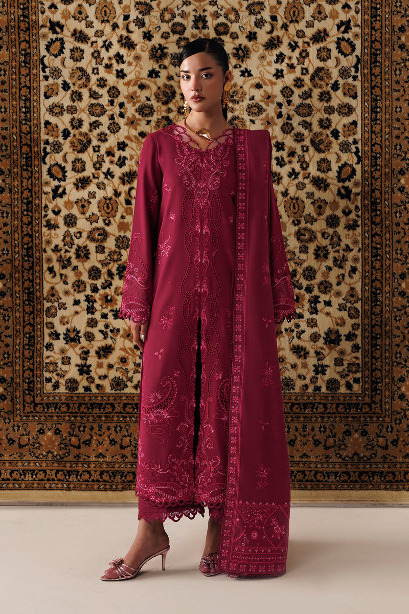 Qalamkar | Q Line Linen 26 | QLW-02 ALEENA - Luxury Dress - available at Maria Faisal in UK and USA.