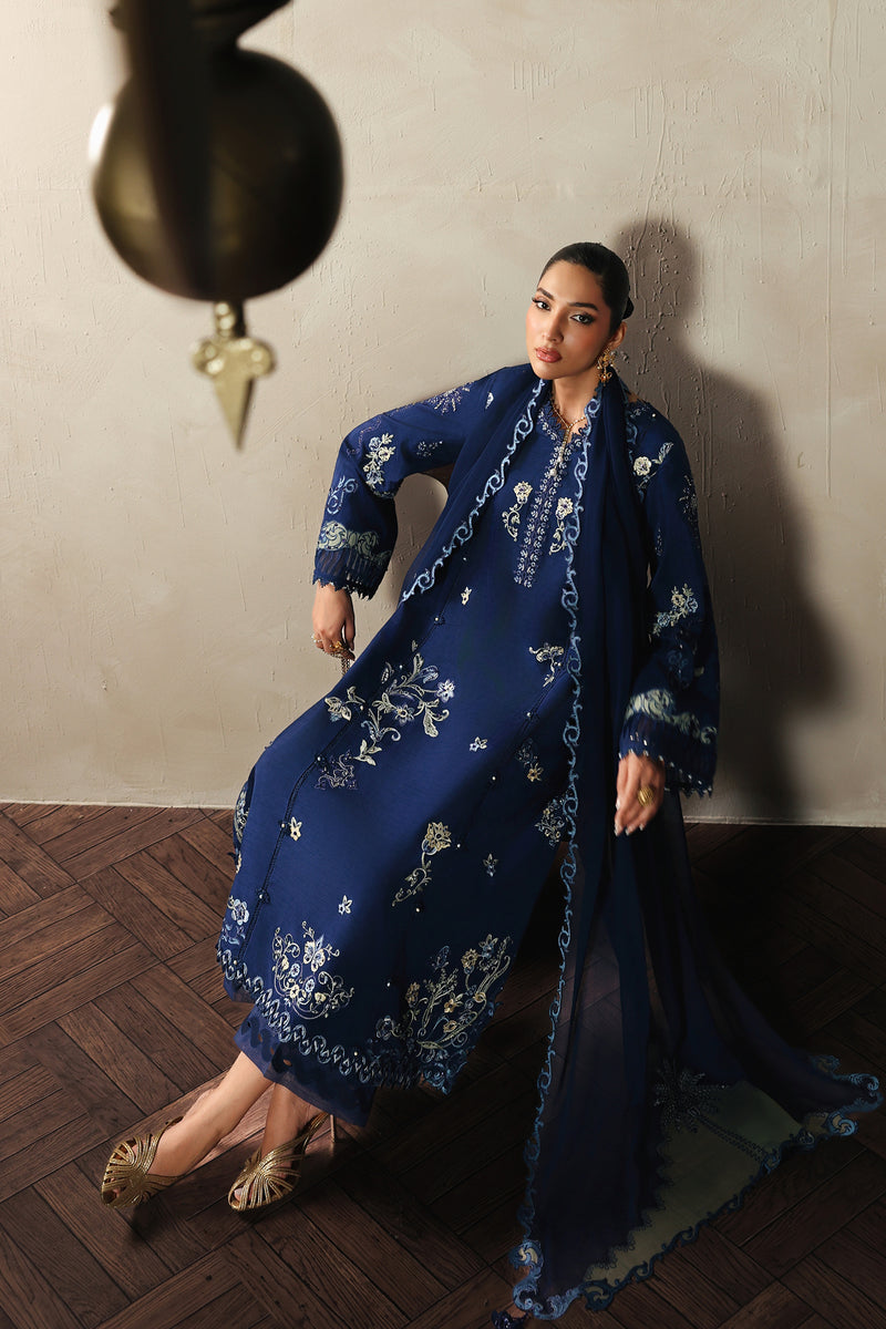 Qalamkar | Luxury Pret 26 | QLP-07 - Calina - Luxury Dress - available at Maria Faisal in UK and USA.