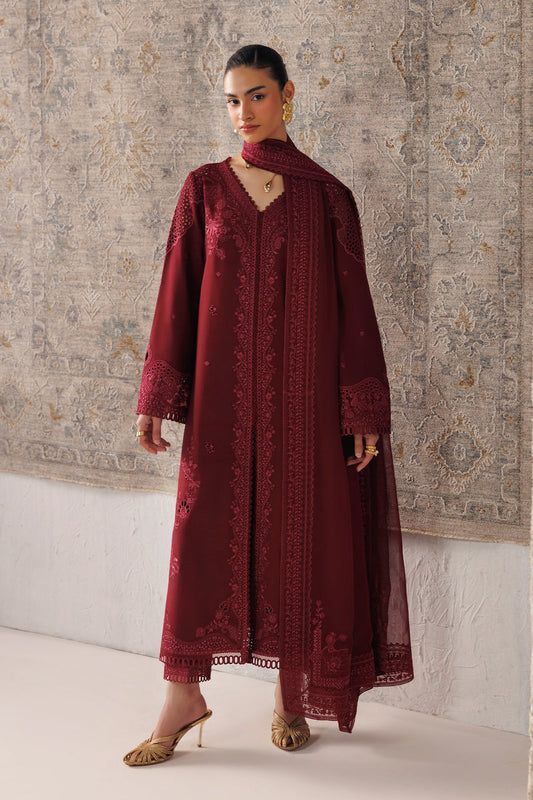 Qalamkar | Q Line Linen 26 | QLW-08 NEIRAH - Luxury Dress - available at Maria Faisal in UK and USA.
