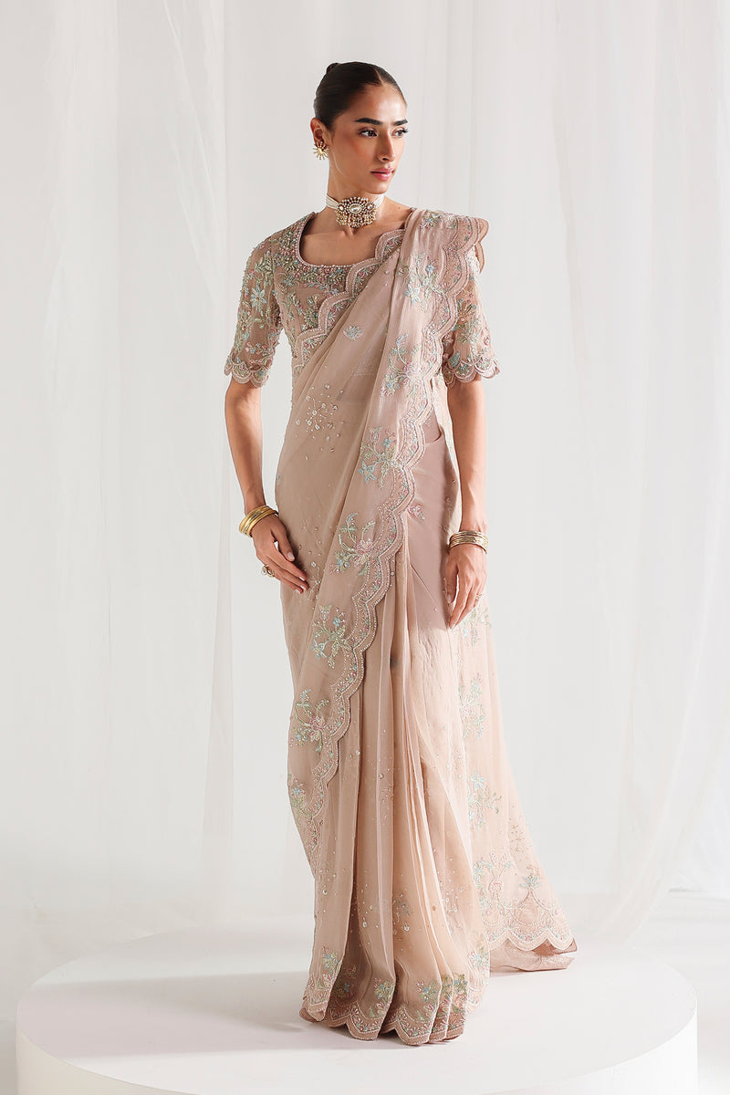 Qalamkar | Chiffon 26 | QCC-04 NOVERA - Formal Dress - available at Maria Faisal in UK and USA.