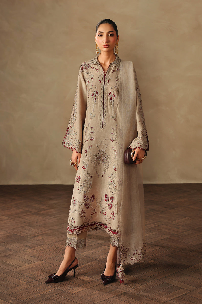 Qalamkar | Luxury Pret 26 | QLP-01 - Veena - Luxury Dress - available at Maria Faisal in UK and USA.
