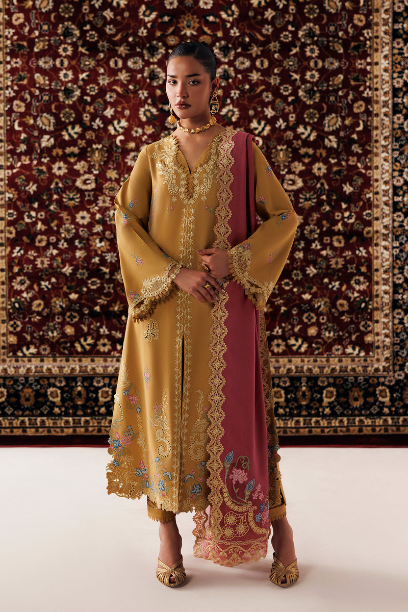 Qalamkar | Q Line Linen 26 | QLW-06 NYRA - Luxury Dress - available at Maria Faisal in UK and USA.
