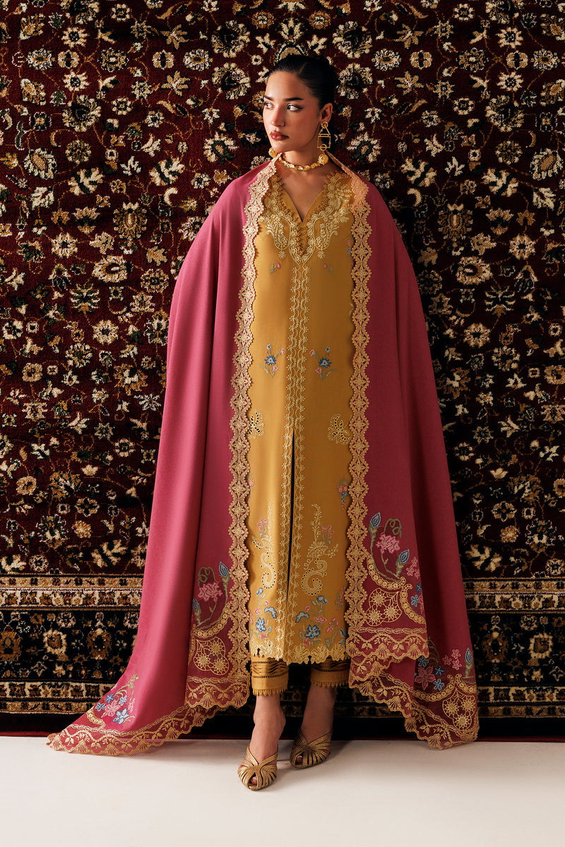 Qalamkar | Q Line Linen 26 | QLW-06 NYRA - Luxury Dress - available at Maria Faisal in UK and USA.
