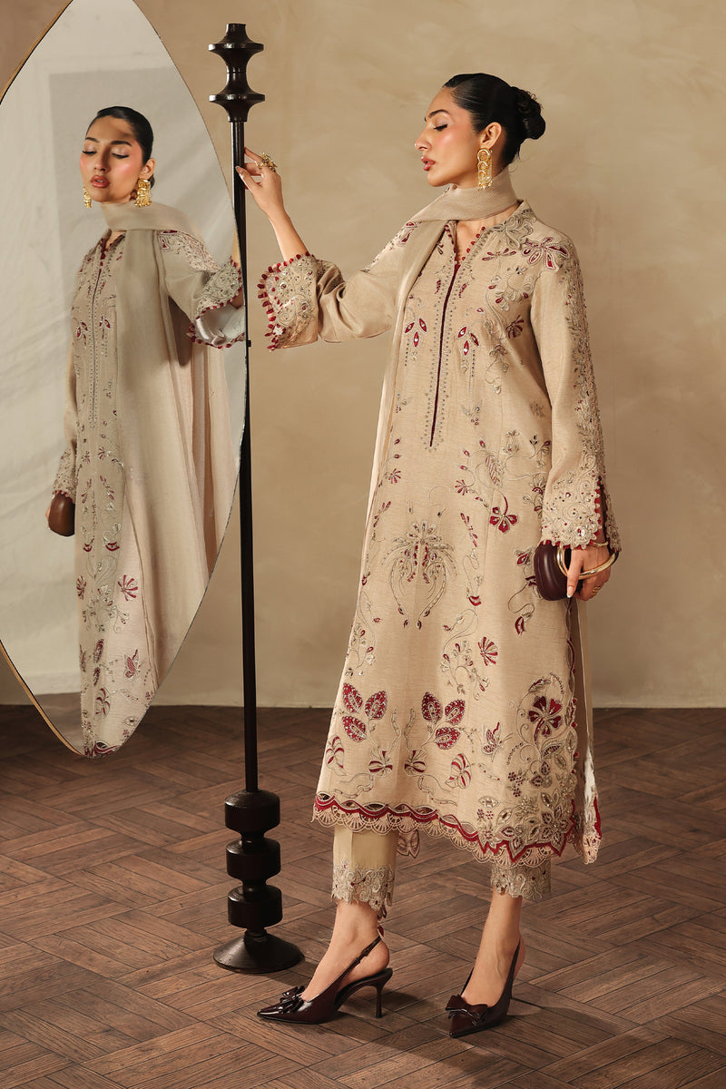 Qalamkar | Luxury Pret 26 | QLP-01 - Veena - Luxury Dress - available at Maria Faisal in UK and USA.