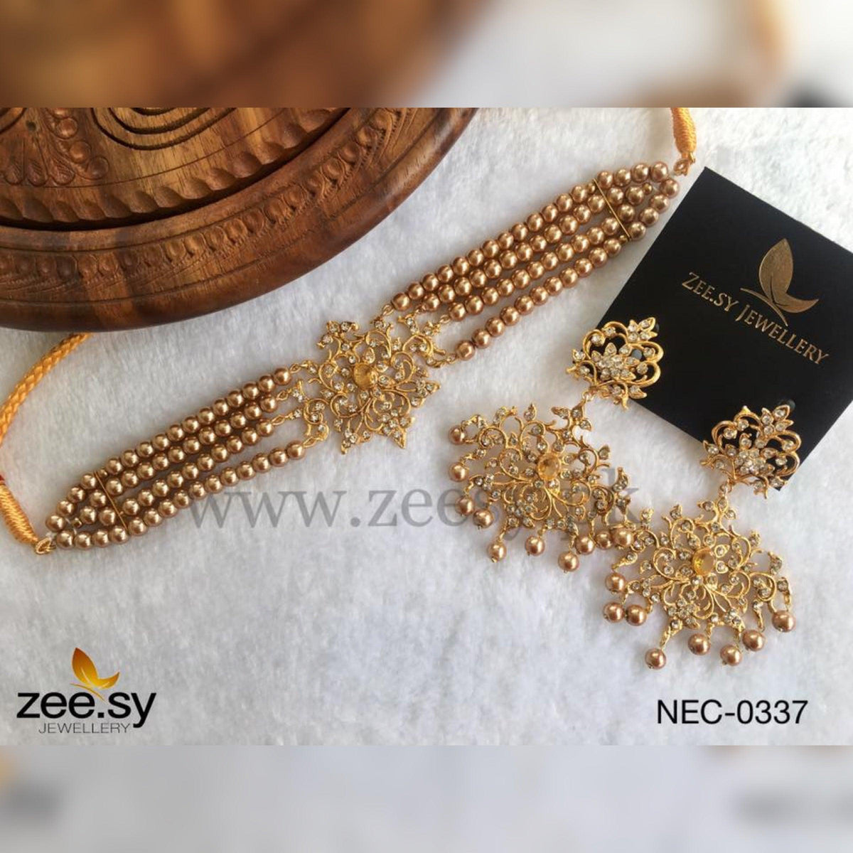 Sunflower Necklace-0337 - Necklace Sets 