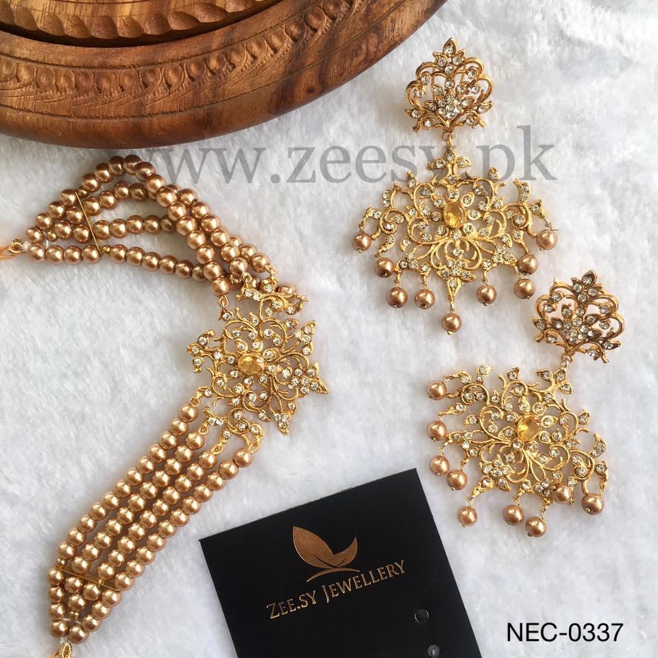 Sunflower Necklace-0337 - Necklace Sets 