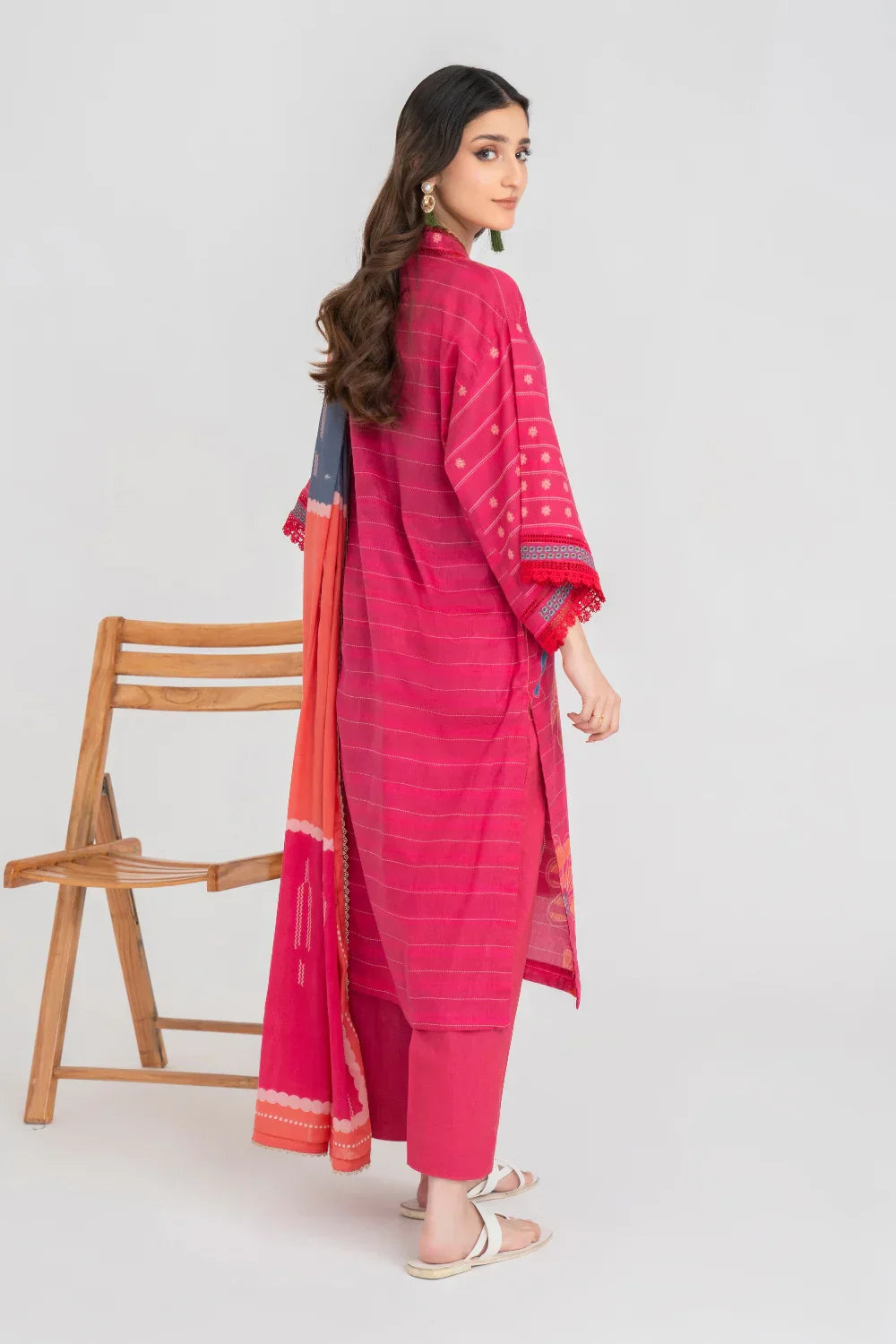 Ittehad | Printed Lawn 24 | IP3P01-3PS-DPK - Ladies Clothes 