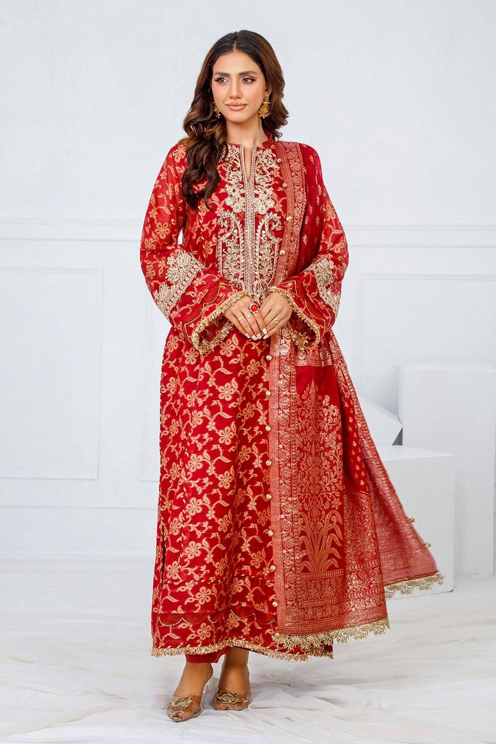 Gul Ahmed | Festive Eid 25 | FE-52073 by Maria Faisal - Registered Vendor of : Gul Ahmed - type : Ladies Clothes - 100% original wedding dresses