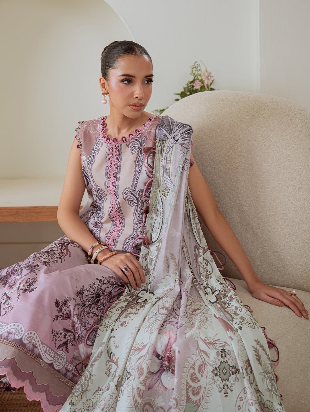 Jade | Cambric 25 | URBANE CAMBRIC PRINTS 2025 AG - is Pink dress from Jade - Ladies Clothes - Maria Faisal