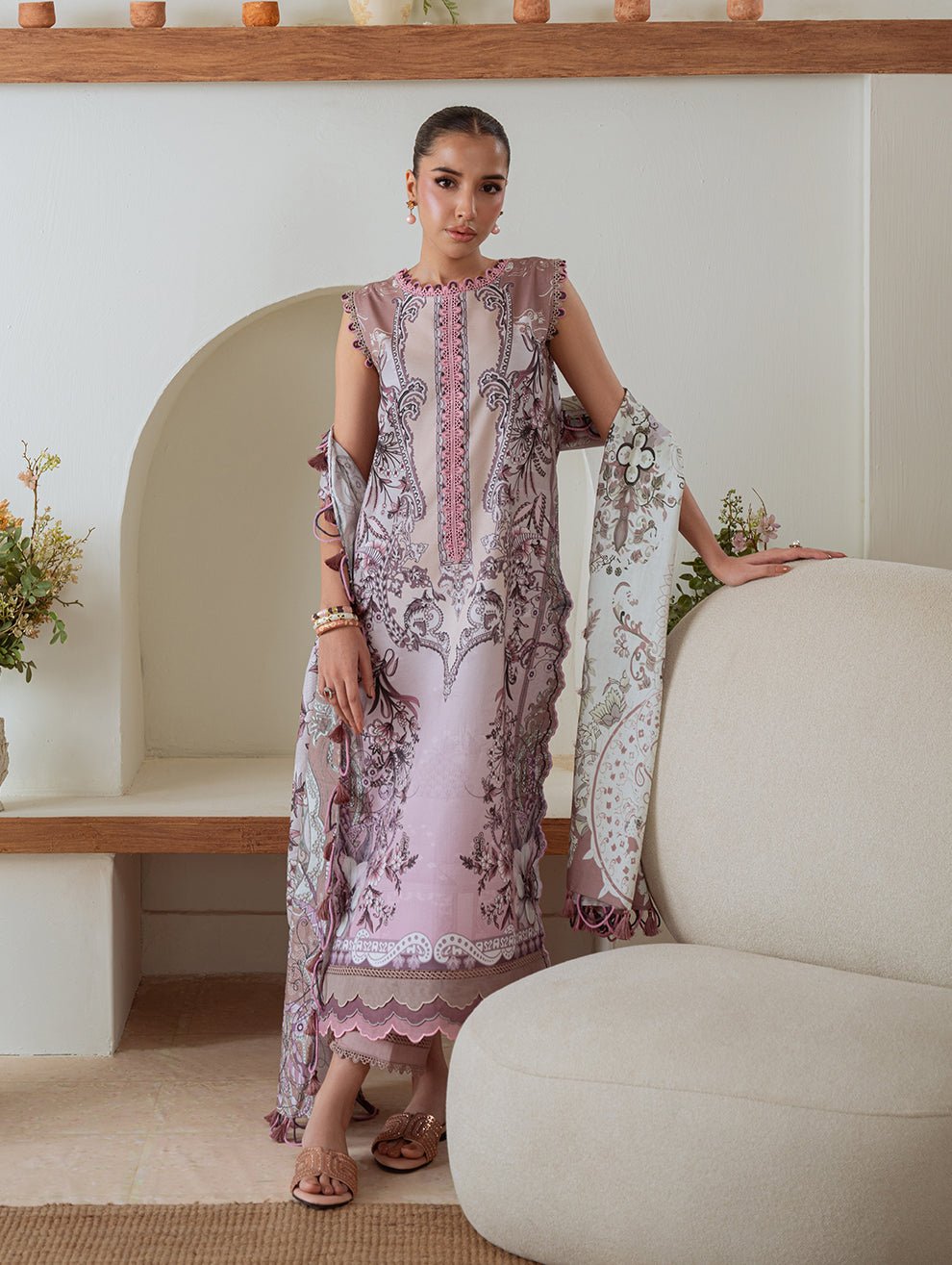 Jade | Cambric 25 | URBANE CAMBRIC PRINTS 2025 AG - is Pink dress from Jade - Ladies Clothes - Maria Faisal