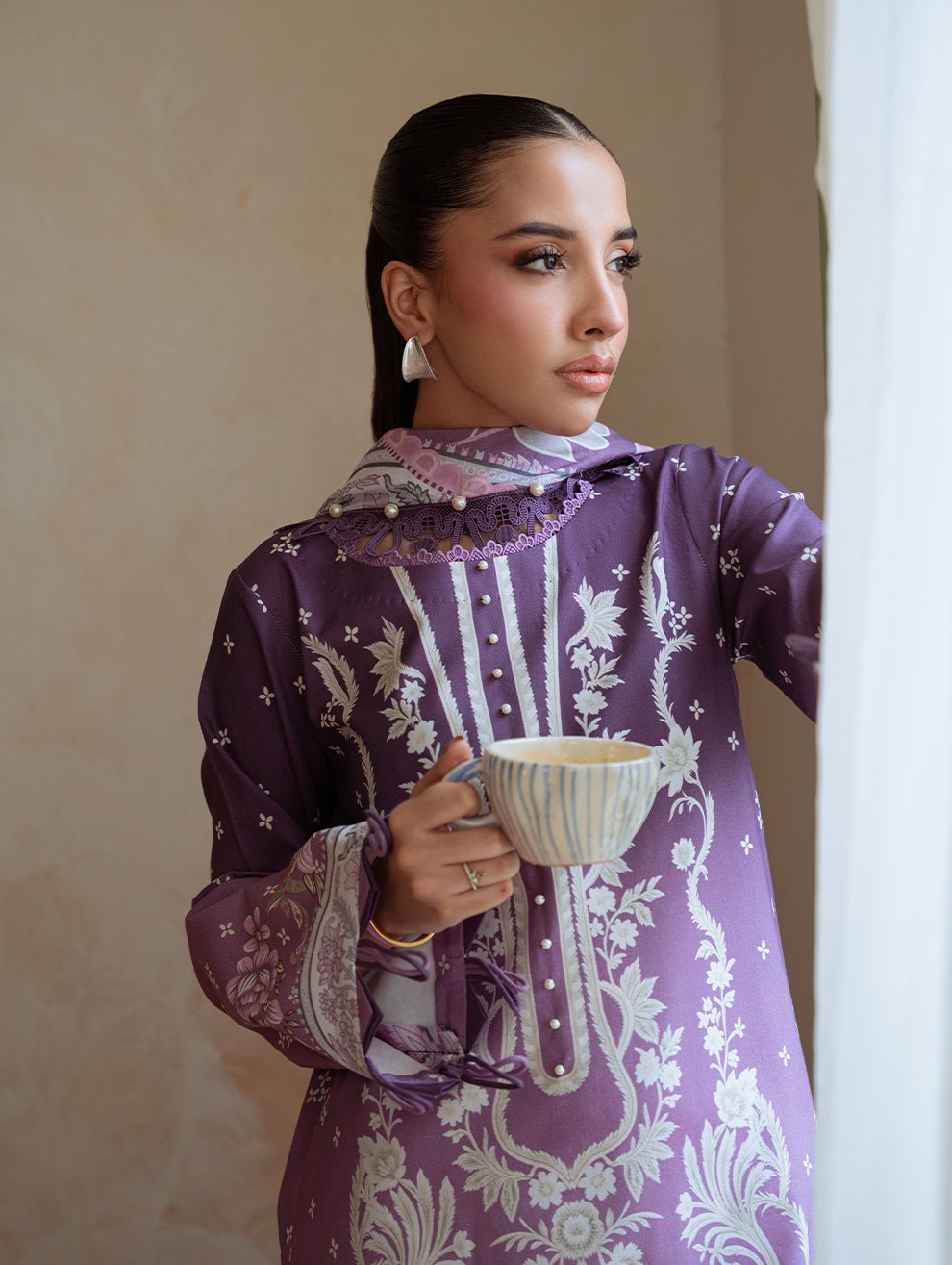 Jade | Cambric 25 | URBANE CAMBRIC PRINTS 2025 J - is Mauve dress from Jade - Ladies Clothes - Maria Faisal