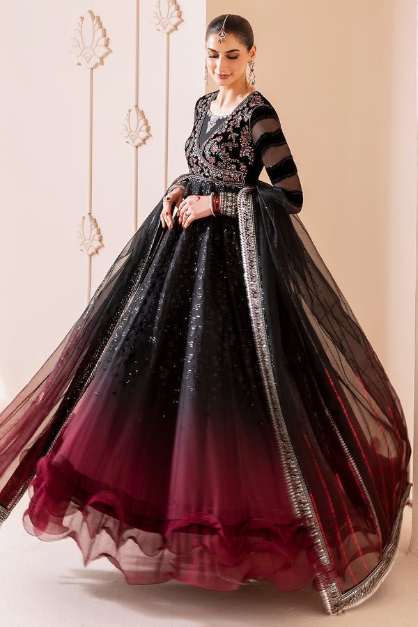Jazmin | Chandni Velvet Formals 25 | Embroidered Velvet Formal CVF D - 10 - is Black dress from Jazmin - Ladies Clothes - Maria Faisal