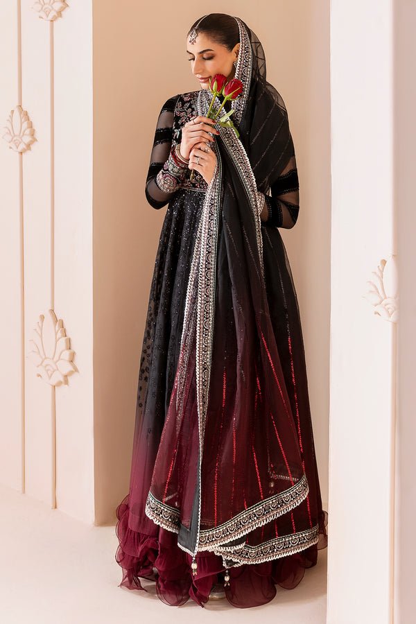 Jazmin | Chandni Velvet Formals 25 | Embroidered Velvet Formal CVF D - 10 - is Black dress from Jazmin - Ladies Clothes - Maria Faisal