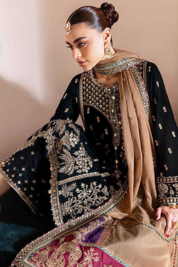 Jazmin | Winter 25 | D - 01 A - is Black dress from Jazmin - Ladies Clothes - Maria Faisal