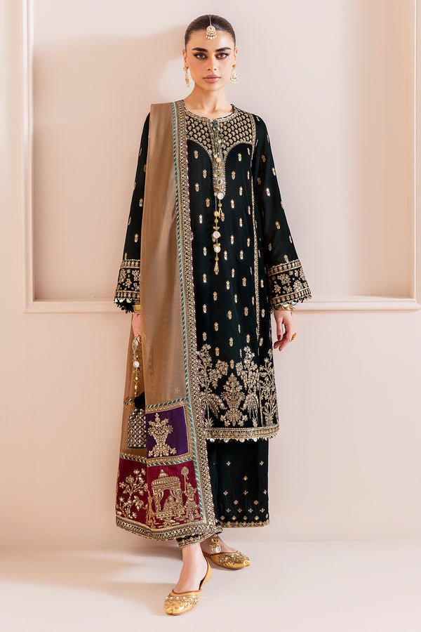 Jazmin | Winter 25 | D - 01 A - is Black dress from Jazmin - Ladies Clothes - Maria Faisal