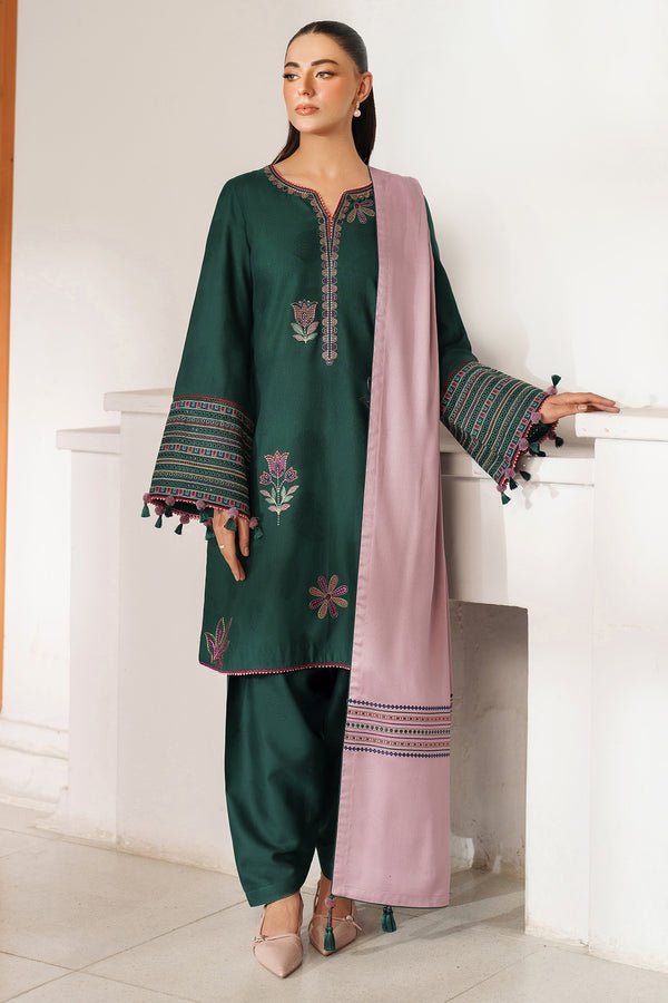Jazmin | Winter 25 | RTW - 1248 E - is Green dress from Jazmin - Ladies Clothes - Maria Faisal