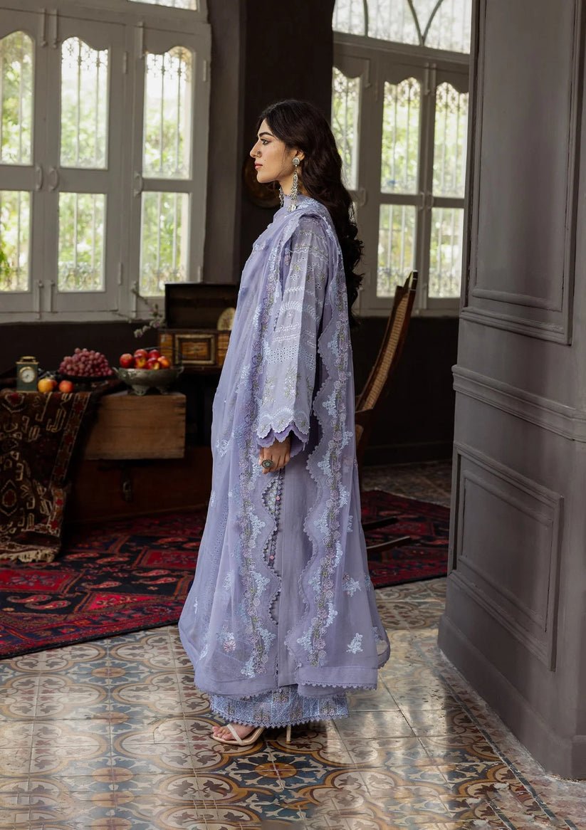 Kahf Premium | Kahf Karandi 25 | KKH - 04 WISTERIA - is Gray dress from Kahf Premium - Ladies Clothes - Maria Faisal