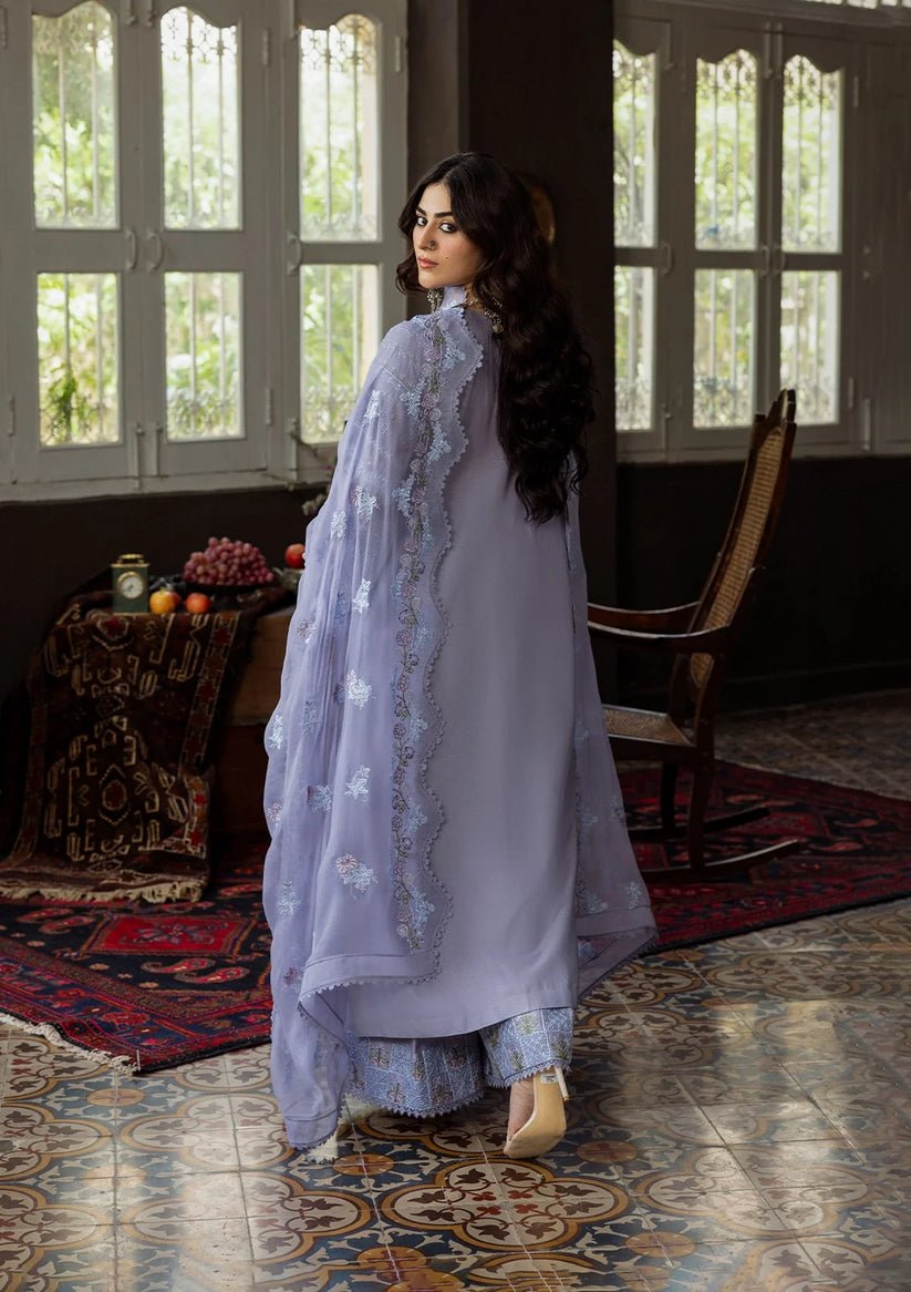 Kahf Premium | Kahf Karandi 25 | KKH - 04 WISTERIA - is Gray dress from Kahf Premium - Ladies Clothes - Maria Faisal