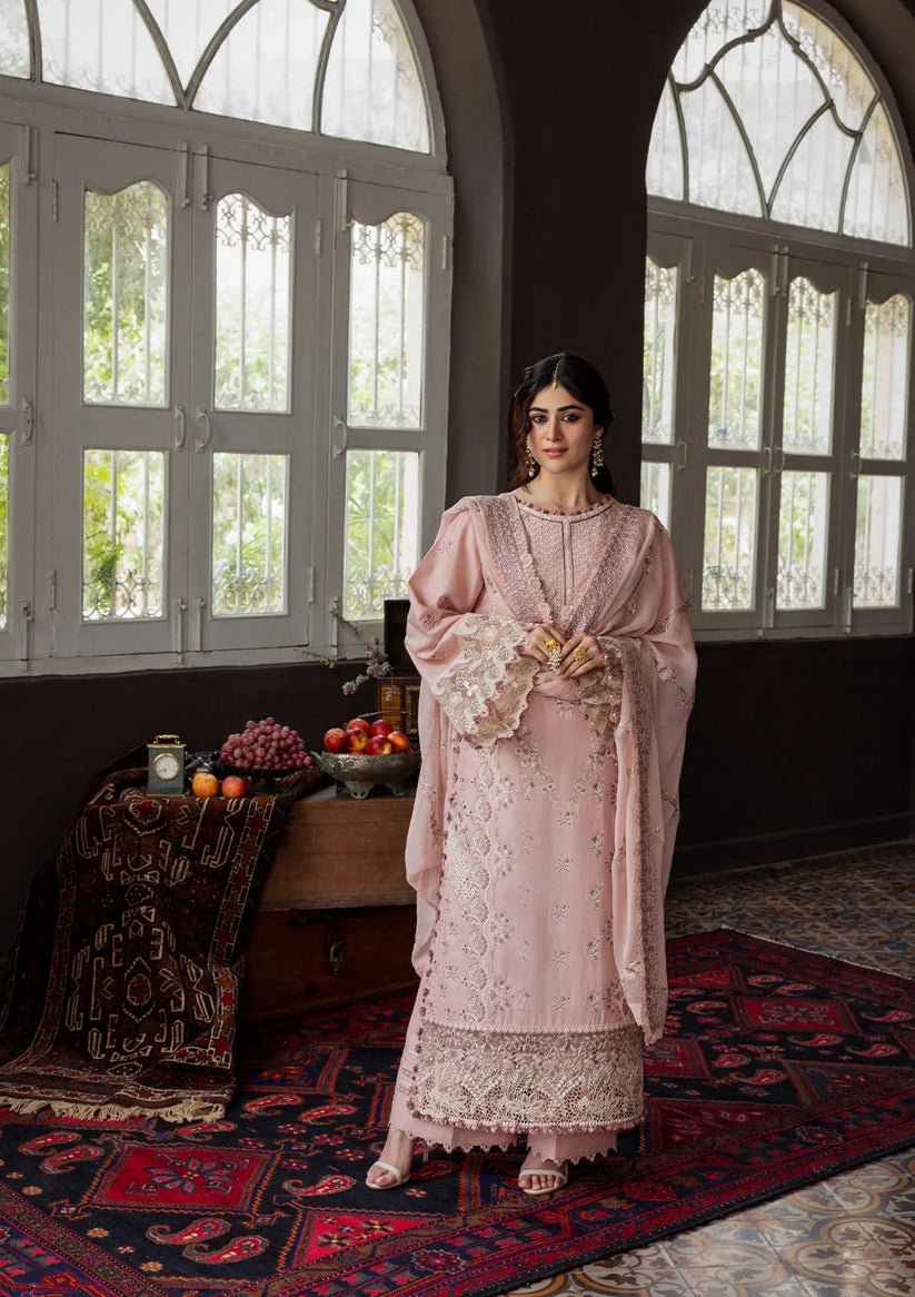 Kahf Premium | Kahf Karandi 25 | KKH - 08 ROSABELLE - is Light Pink dress from Kahf Premium - Ladies Clothes - Maria Faisal