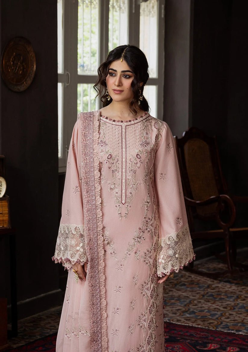 Kahf Premium | Kahf Karandi 25 | KKH - 08 ROSABELLE - is Light Pink dress from Kahf Premium - Ladies Clothes - Maria Faisal