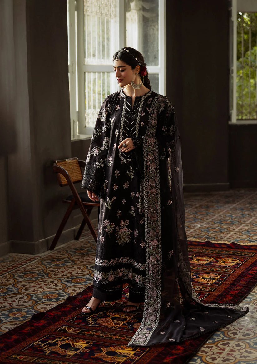 Kahf Premium | Kahf Karandi 25 | KKH - 6B LIARA - is Black dress from Kahf Premium - Ladies Clothes - Maria Faisal