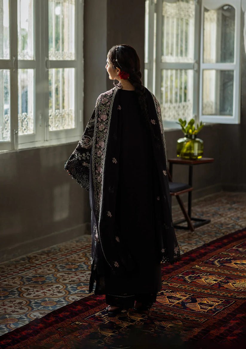 Kahf Premium | Kahf Karandi 25 | KKH - 6B LIARA - is Black dress from Kahf Premium - Ladies Clothes - Maria Faisal