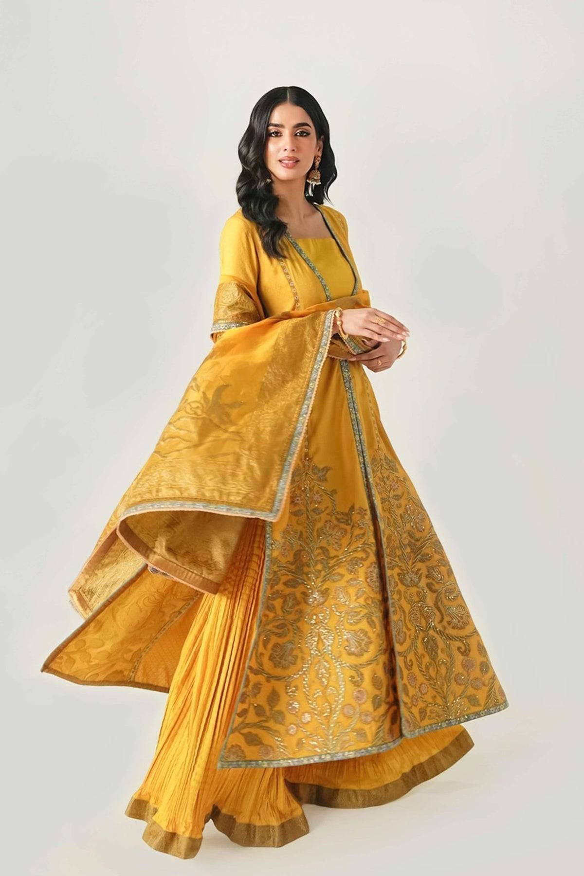 Fahad Hussayn | Jalsa Ghar | Kunj buta by Maria Faisal - Registered Vendor of : Fahad Hussayn - type : Ladies Clothes - 100% original wedding dresses