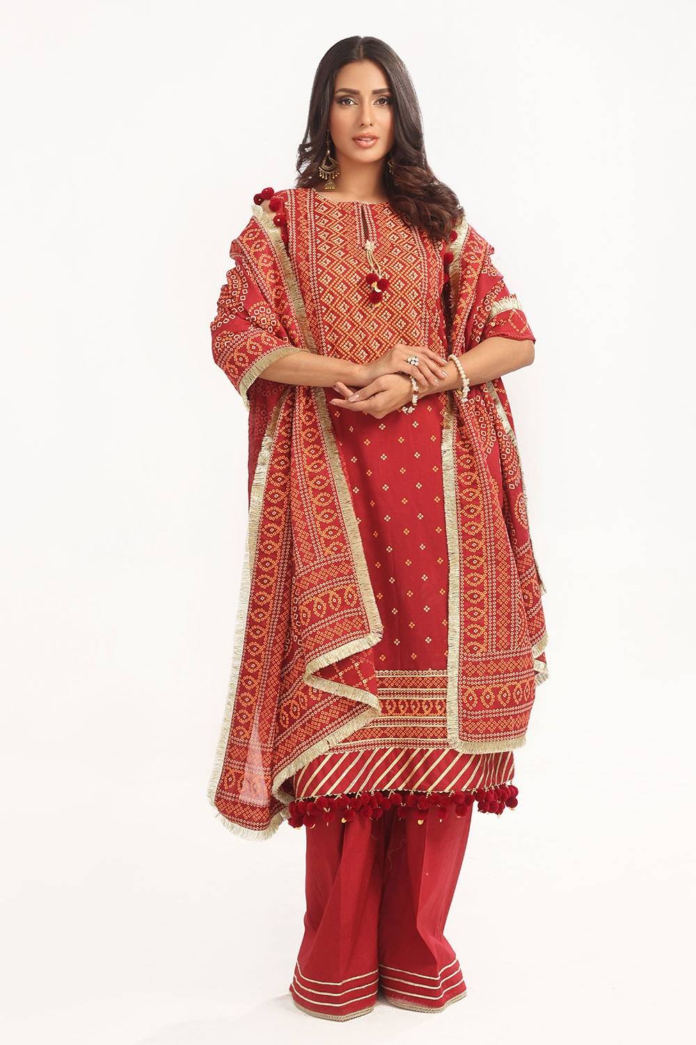 Gul Ahmed | Chunri Lawn 25 | CL-52138 B by Maria Faisal - Registered Vendor of : Gul Ahmed - type : Ladies Clothes - 100% original wedding dresses
