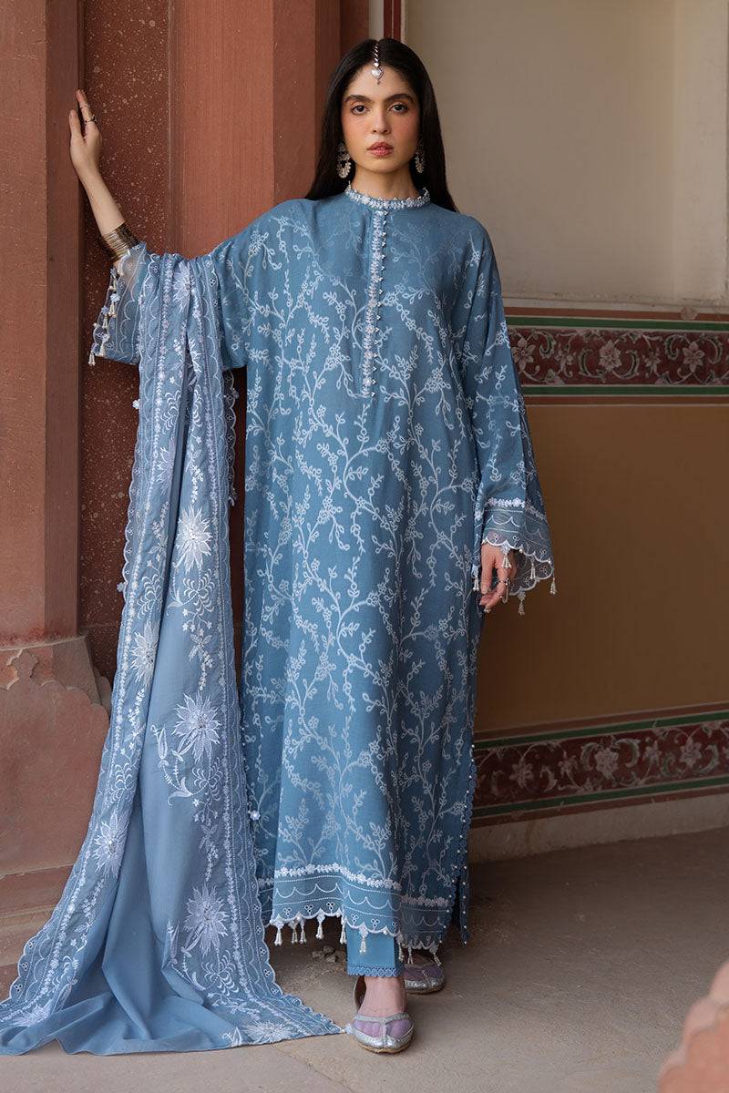 Cross Stitch | Eid Lawn Edit 25 | SILVER MIST by Maria Faisal - Registered Vendor of : Cross Stitch - type : Ladies Clothes - 100% original wedding dresses