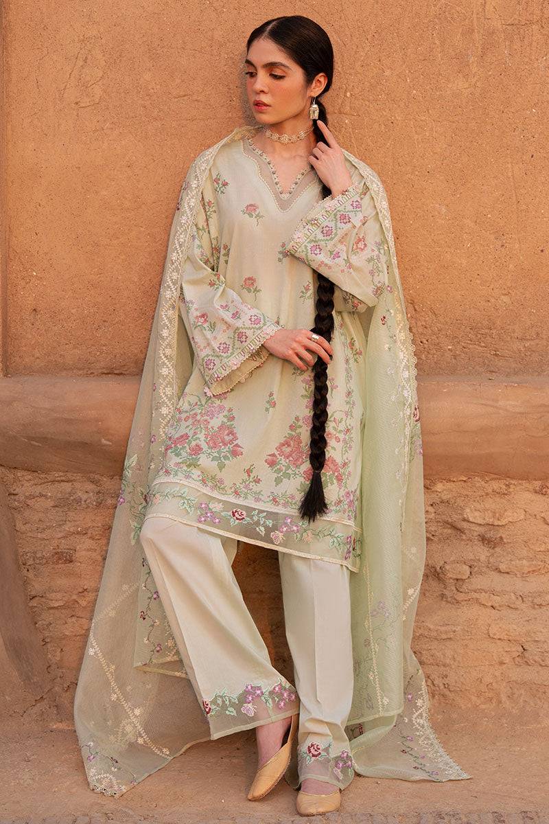 Cross Stitch | Eid Lawn Edit 25 | CITRINE AURA by Maria Faisal - Registered Vendor of : Cross Stitch - type : Ladies Clothes - 100% original wedding dresses