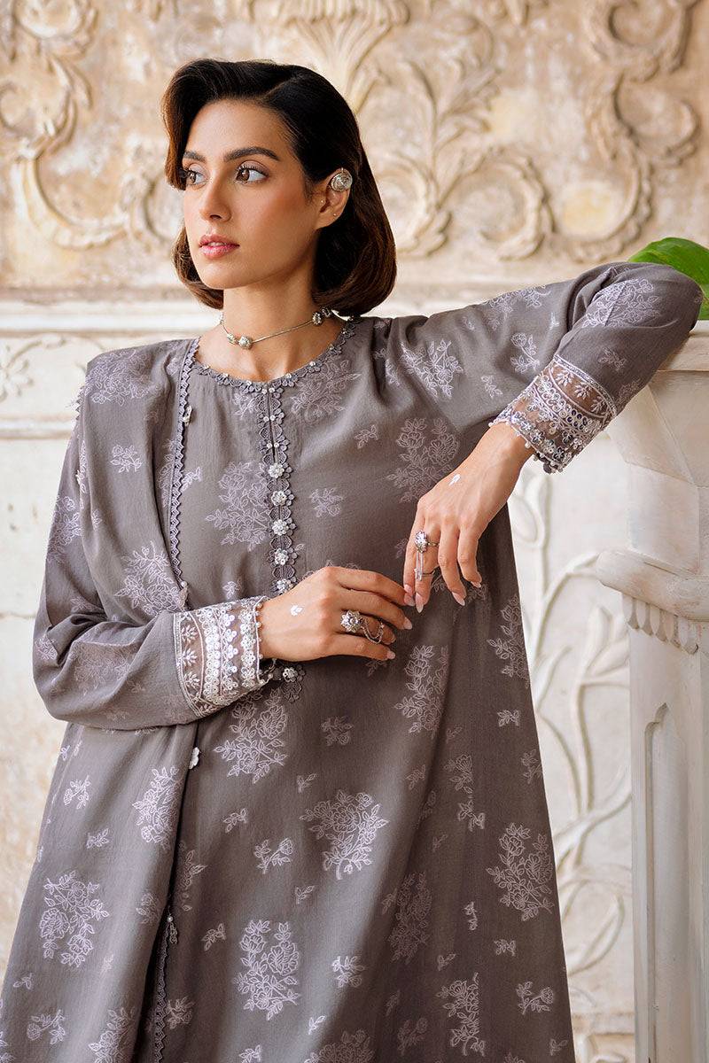Cross Stitch | Eid Lawn Edit 25 | DESERT TAUPE by Maria Faisal - Registered Vendor of : Cross Stitch - type : Ladies Clothes - 100% original wedding dresses