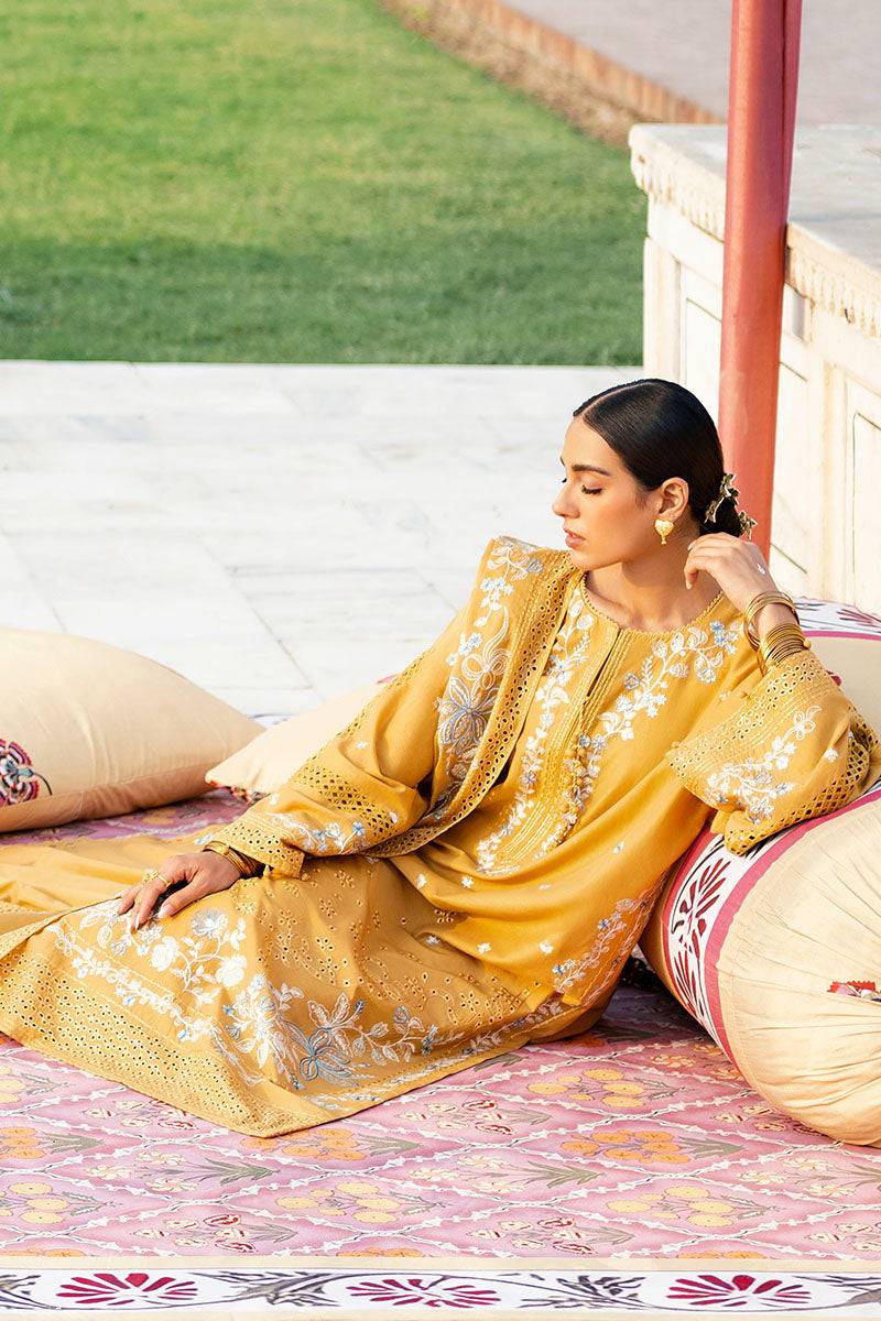 Cross Stitch | Eid Lawn Edit 25 | MUSTARD MIRAGE by Maria Faisal - Registered Vendor of : Cross Stitch - type : Ladies Clothes - 100% original wedding dresses