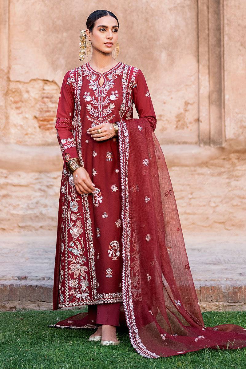 Cross Stitch | Eid Lawn Edit 25 | ROUGE ZEST by Maria Faisal - Registered Vendor of : Cross Stitch - type : Ladies Clothes - 100% original wedding dresses
