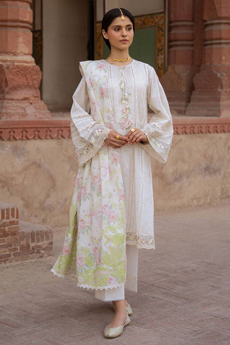 Cross Stitch | Eid Lawn Edit 25 | FLORAL GARLAND by Maria Faisal - Registered Vendor of : Cross Stitch - type : Ladies Clothes - 100% original wedding dresses