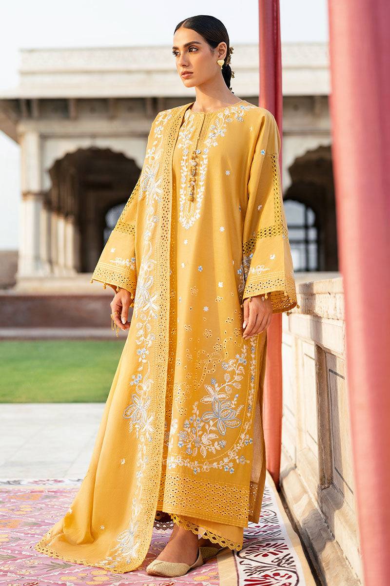 Cross Stitch | Eid Lawn Edit 25 | MUSTARD MIRAGE by Maria Faisal - Registered Vendor of : Cross Stitch - type : Ladies Clothes - 100% original wedding dresses