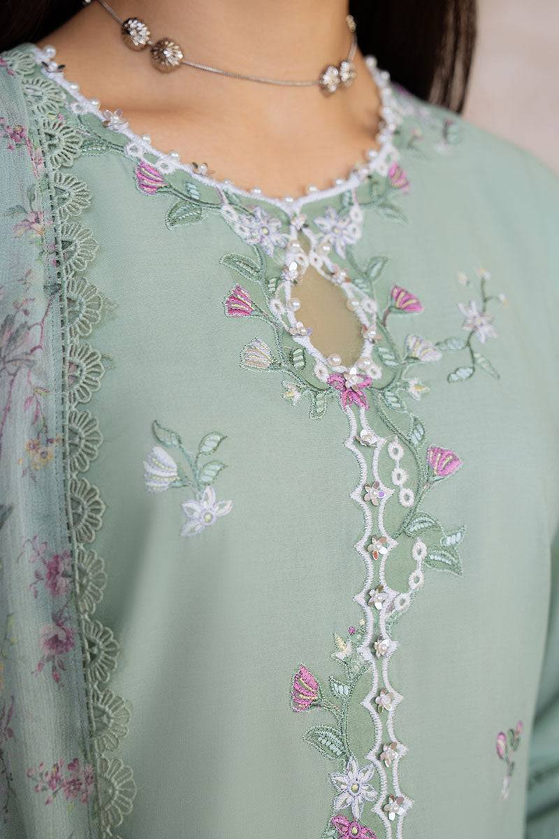 Cross Stitch | Eid Lawn Edit 25 | SAGE GRACE by Maria Faisal - Registered Vendor of : Cross Stitch - type : Ladies Clothes - 100% original wedding dresses