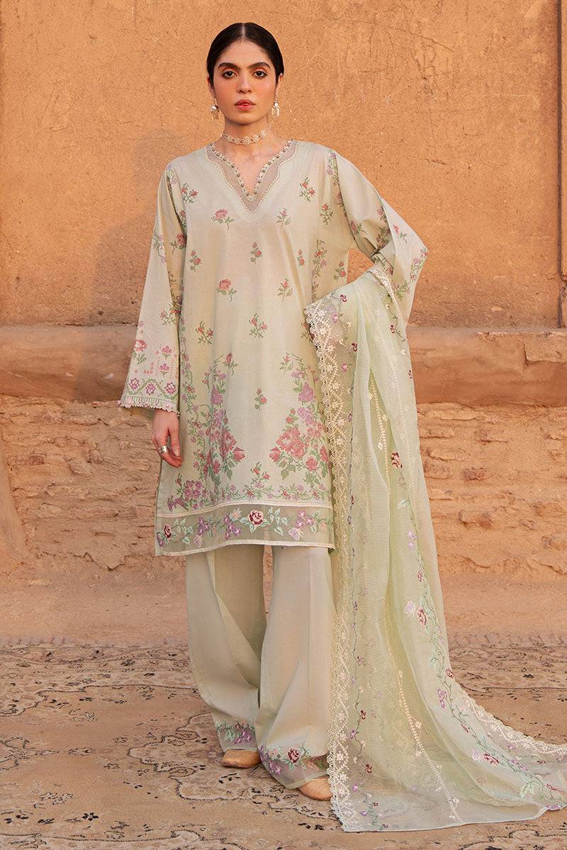 Cross Stitch | Eid Lawn Edit 25 | CITRINE AURA by Maria Faisal - Registered Vendor of : Cross Stitch - type : Ladies Clothes - 100% original wedding dresses