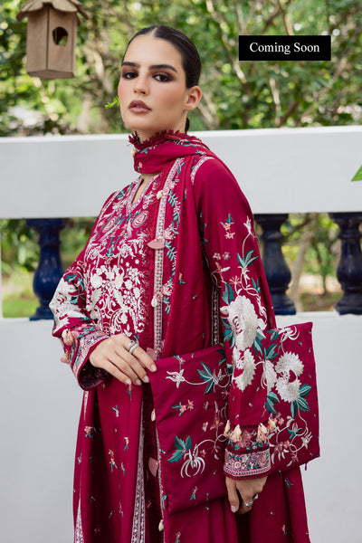 Marjjan | Lovella Winter 25 |MEV-46 A (REDDISH) - Ladies Clothes - Maria Faisal