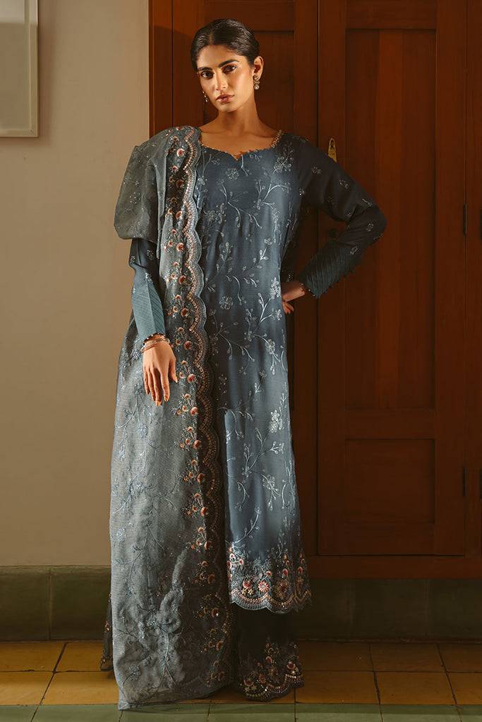 Cross Stitch | Luxe Atelier 25 | MAJESTIC TEAL by Maria Faisal - Registered Vendor of : Cross Stitch - type : Ladies Clothes - 100% original wedding dresses