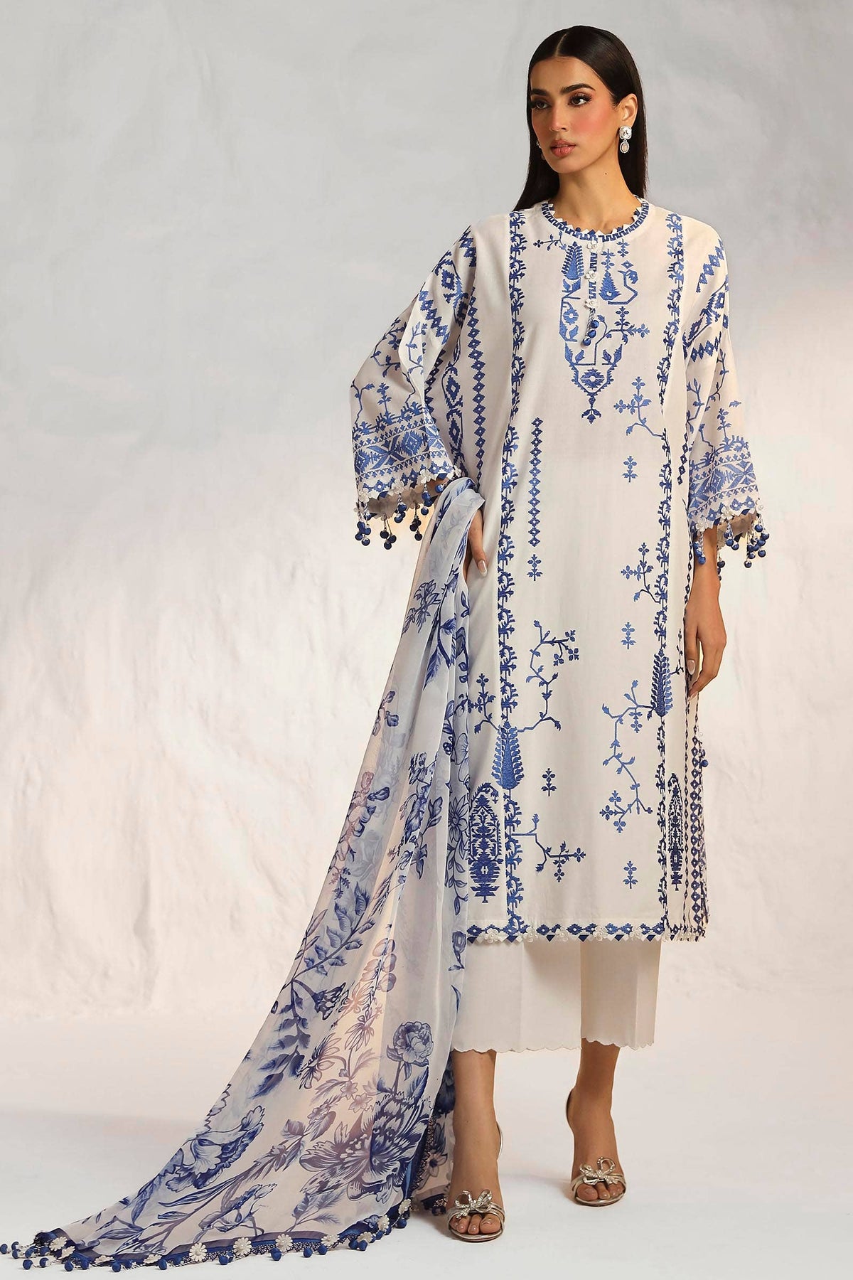 Sana Safinaz | Muzlin Summer 24 | 017A-CJ - Waniyas