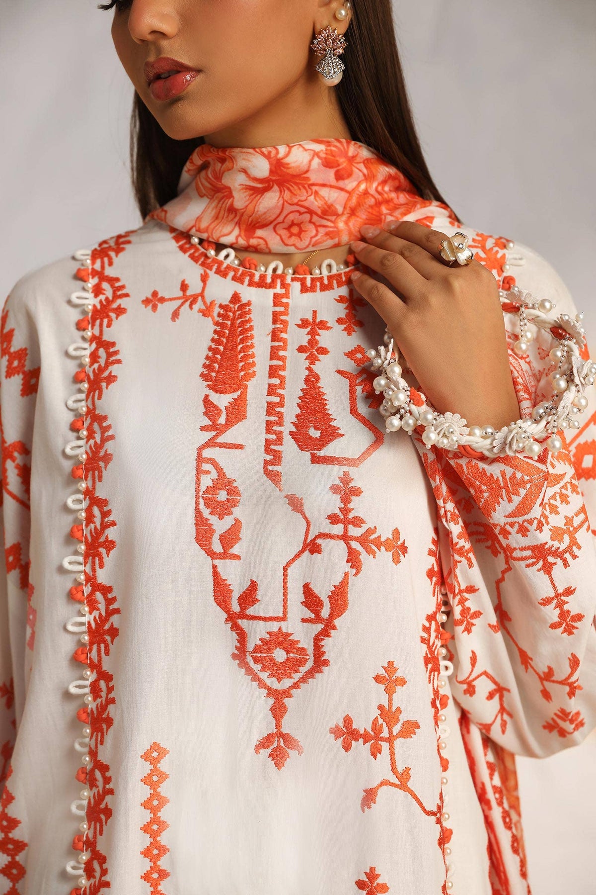 Sana Safinaz | Muzlin Summer 24 | 017B-CJ - Waniyas