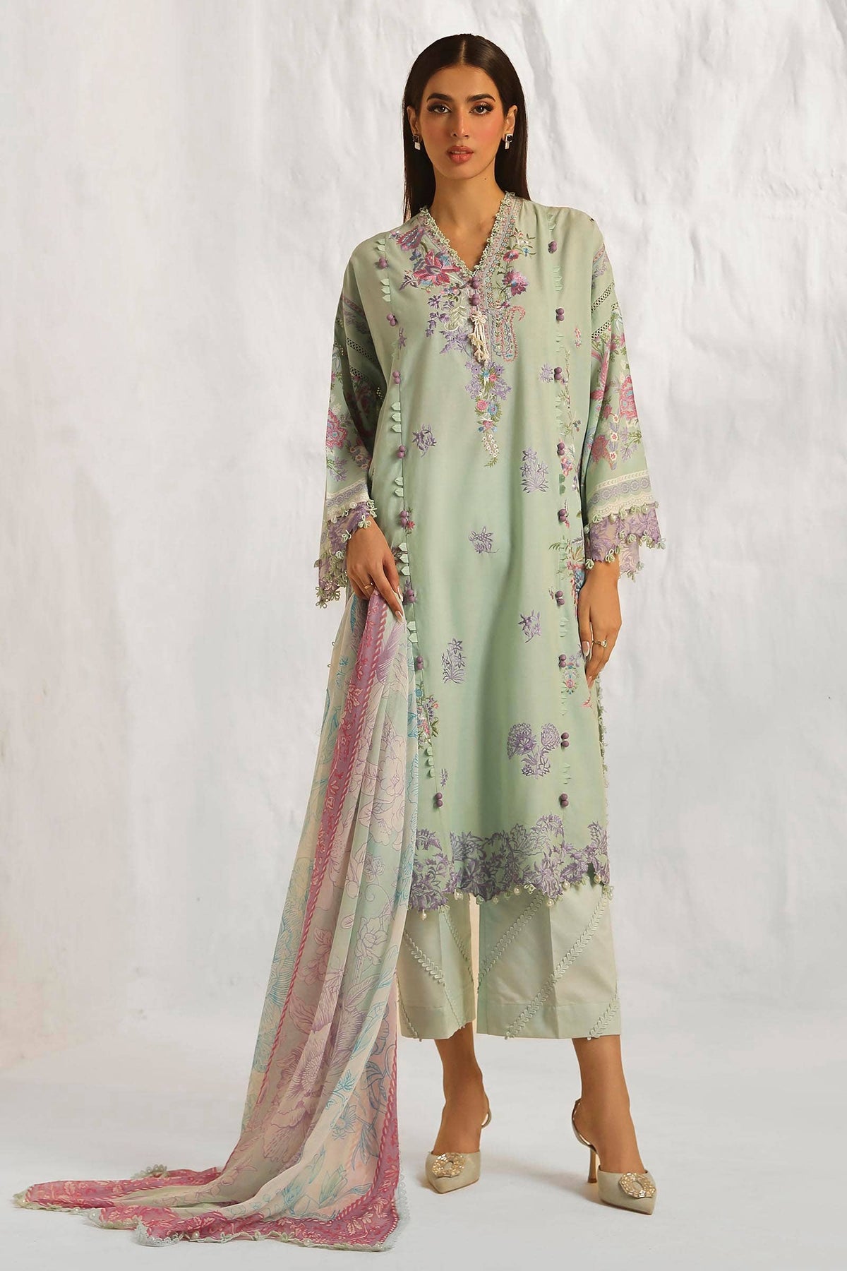 Sana Safinaz | Muzlin Summer 24 | 019B-CJ - Waniyas