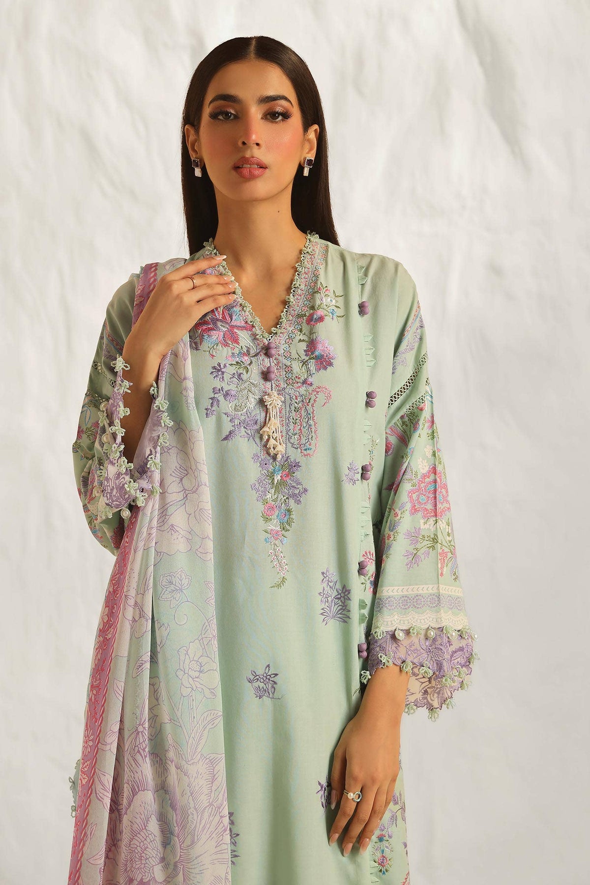 Sana Safinaz | Muzlin Summer 24 | 019B-CJ - Waniyas