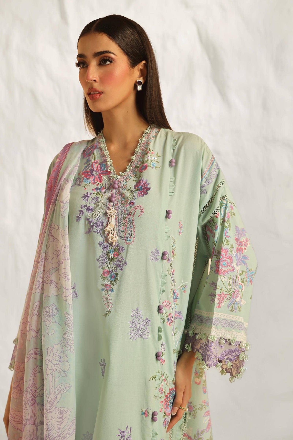 Sana Safinaz | Muzlin Summer 24 | 019B-CJ - Waniyas