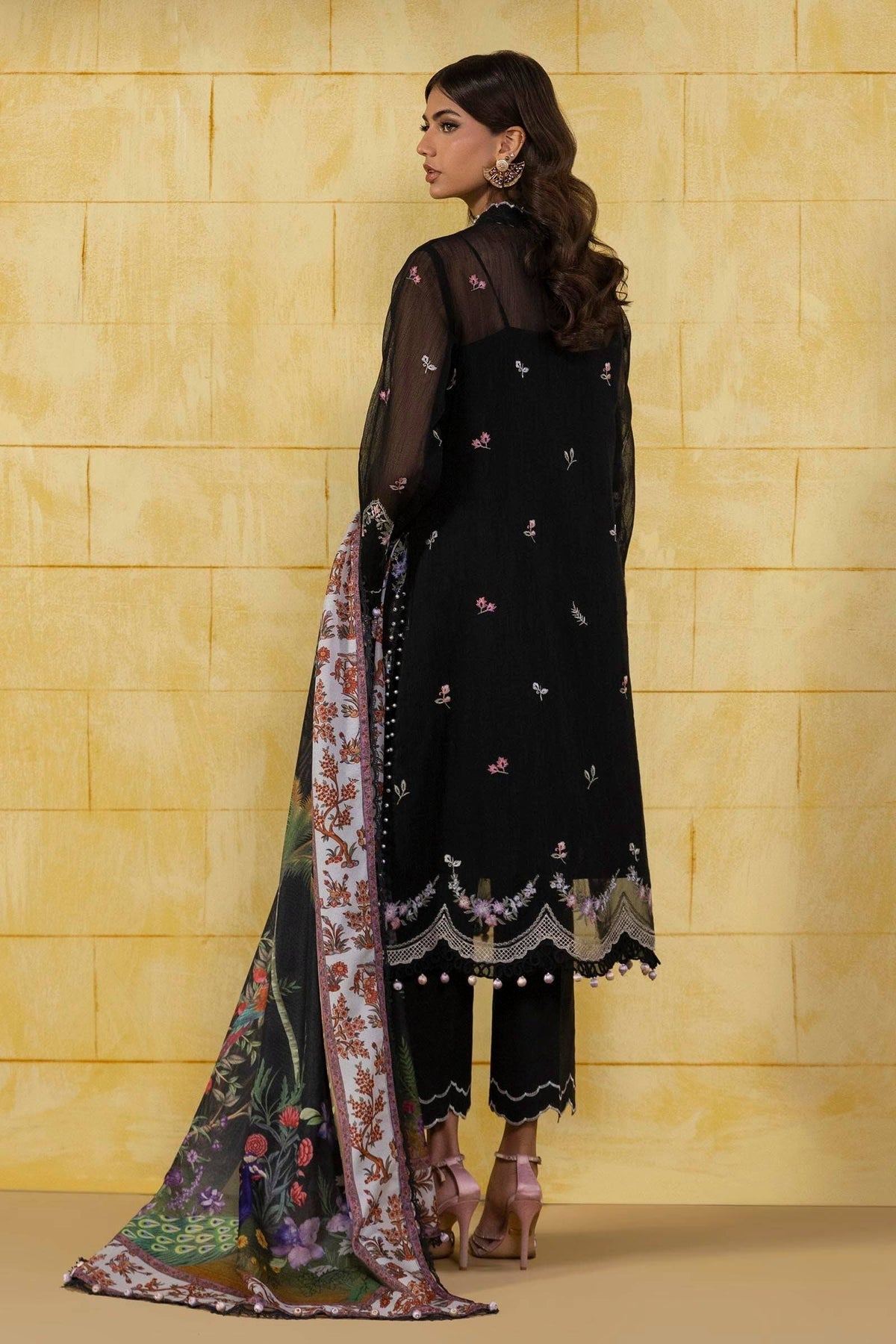 Sana Safinaz | Muzlin Spring 25 | M251-002B-3CV by Maria Faisal - Registered Vendor of : Sana Safinaz - type : Ladies Clothes - 100% original wedding dresses