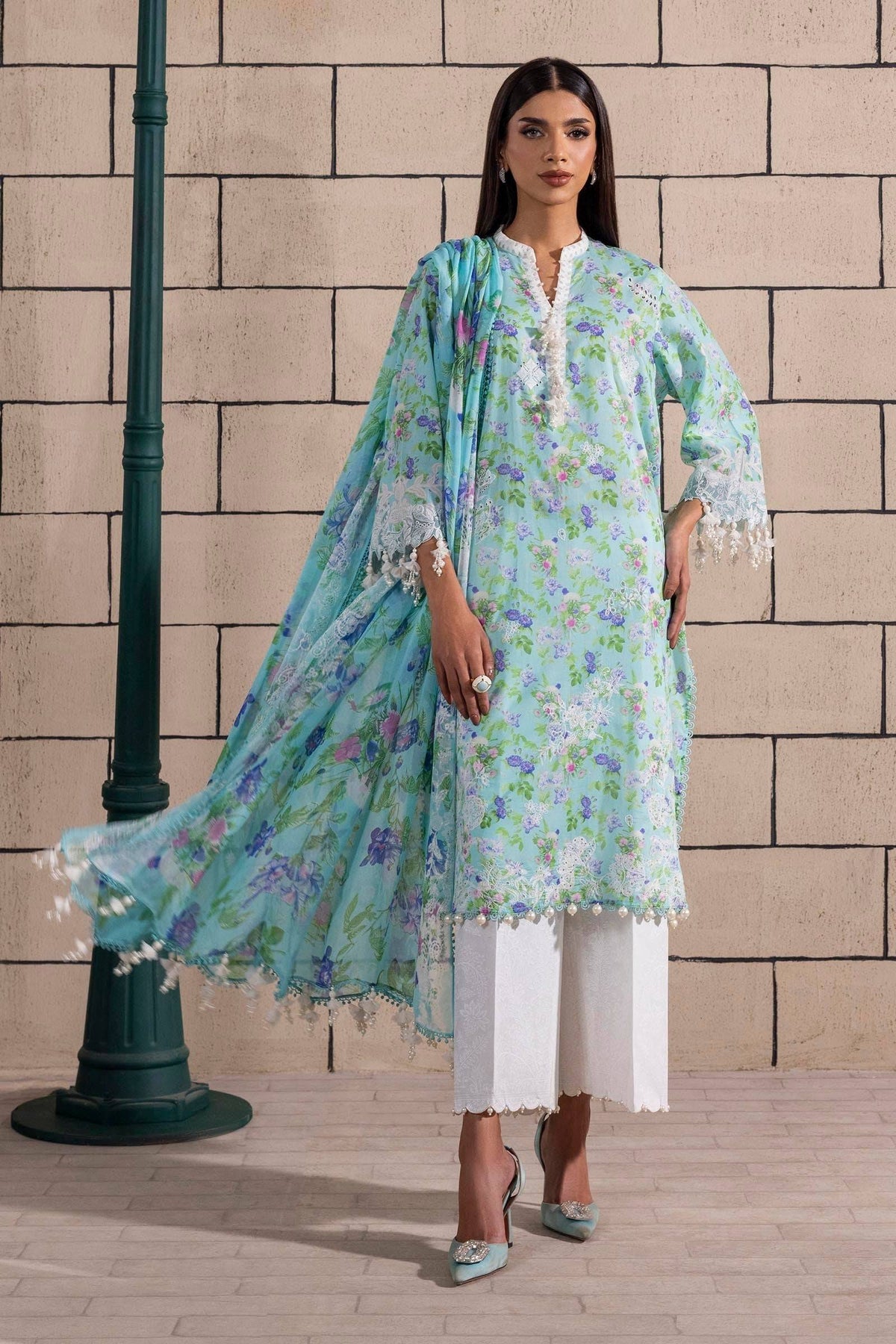 Sana Safinaz | Muzlin Spring 25 | M251-007B-3CI by Maria Faisal - Registered Vendor of : Sana Safinaz - type : Ladies Clothes - 100% original wedding dresses